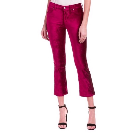 Free People Pants - Free People•Crushed Velvet Cropped Pants•New